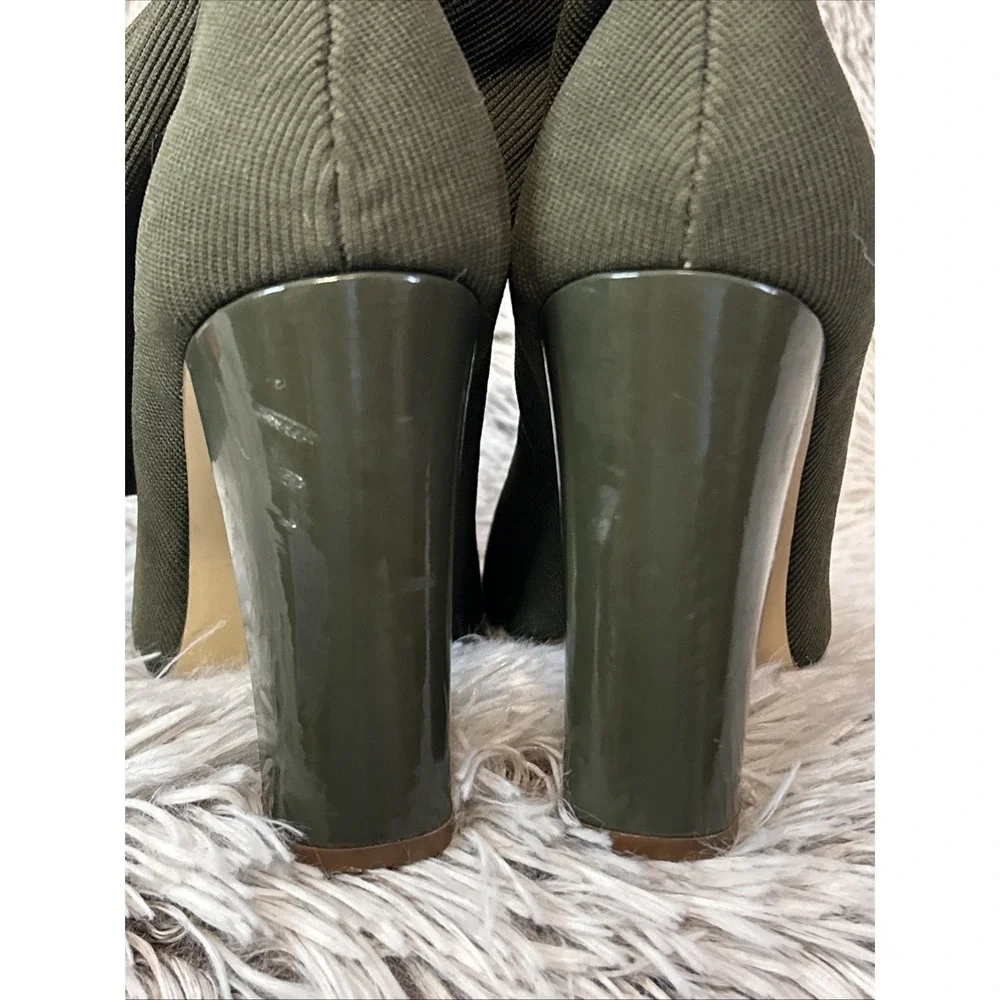 Madden Girl Andie‎ Olive Green Mid Calf Stretchy Slouch Tall Boots Size 10